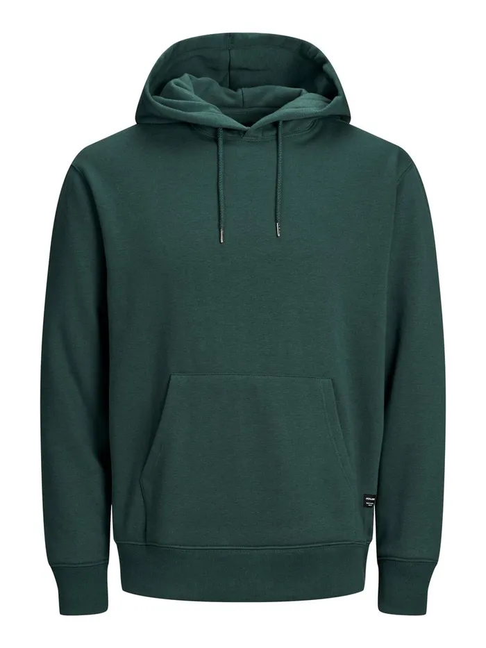 Sweatshirts JACK and JONES Mens PLAIN HOODIE Green Sea Moss Gift 4 You