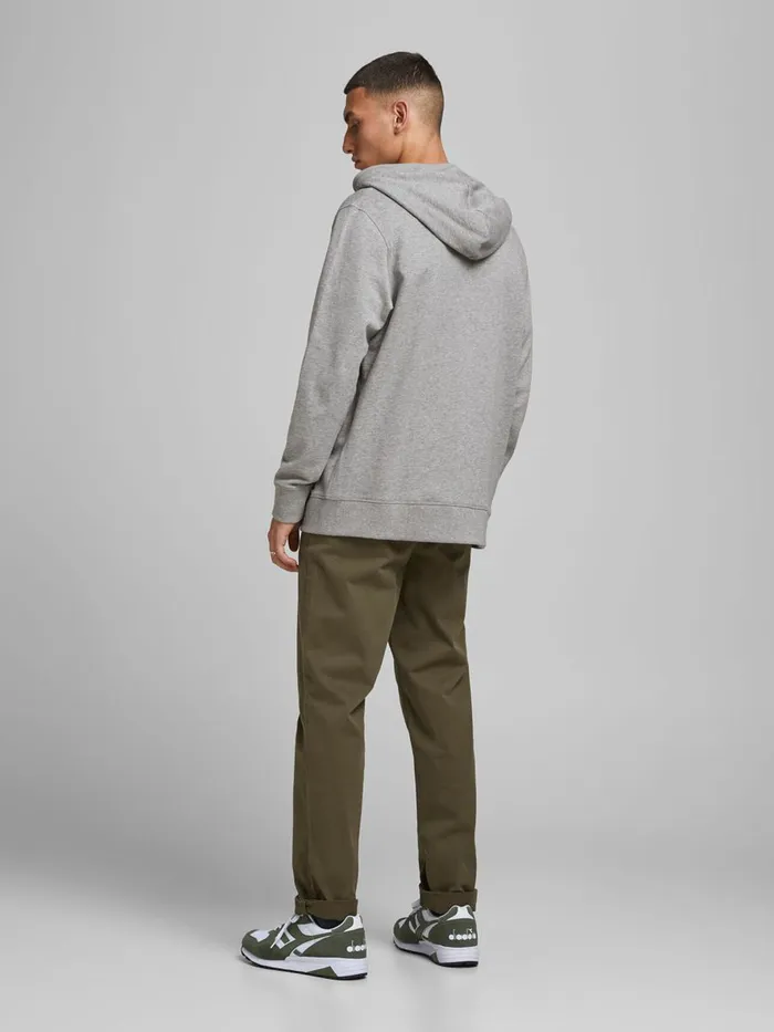 Sweatshirts JACK and JONES Mens RECYCLED POLYESTER BLEND HOODIE Grey Light Grey Melange Cheap On Sale