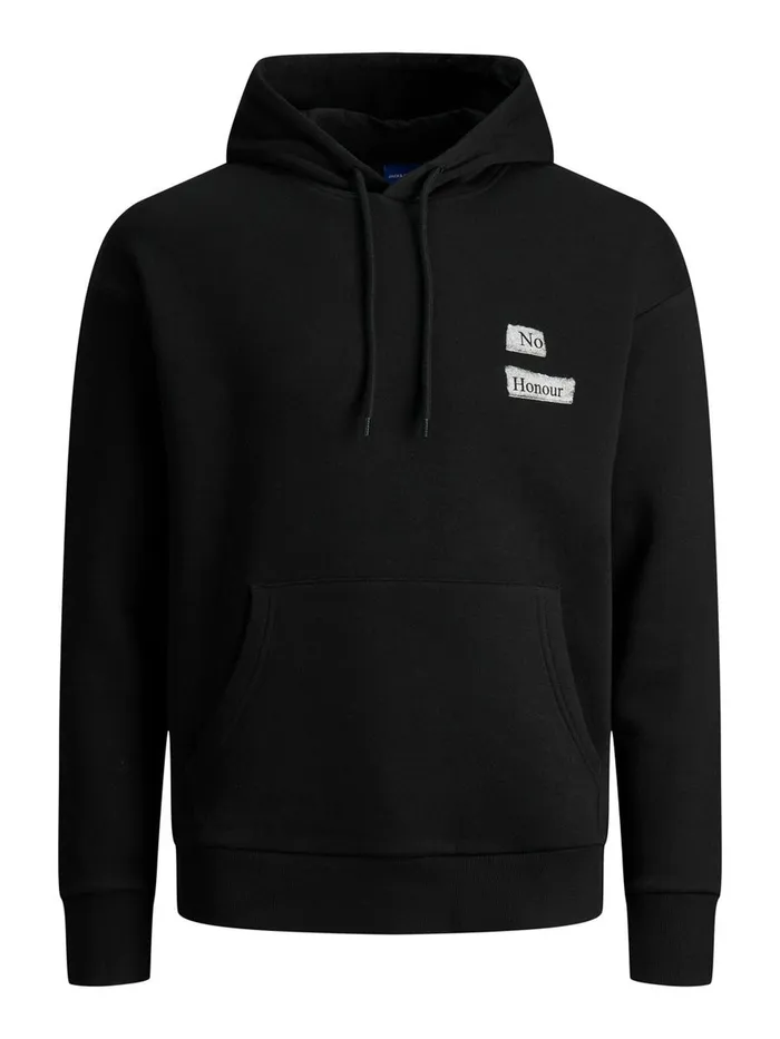 Sweatshirts JACK and JONES Mens SWEAT HOODIE Black Black For Sale