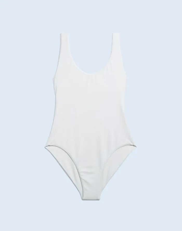 Swim Women Madewell Jade Swim Contour OnePiece Swimsuit White
