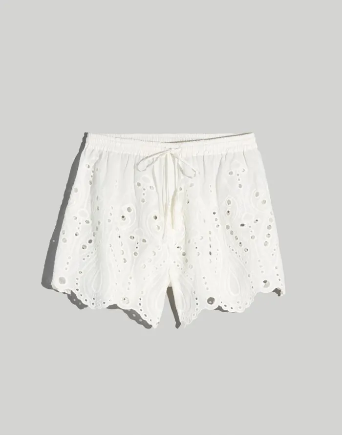 Swim Women Madewell Natalie Martin Embroidered Jasper CoverUp Short Salt