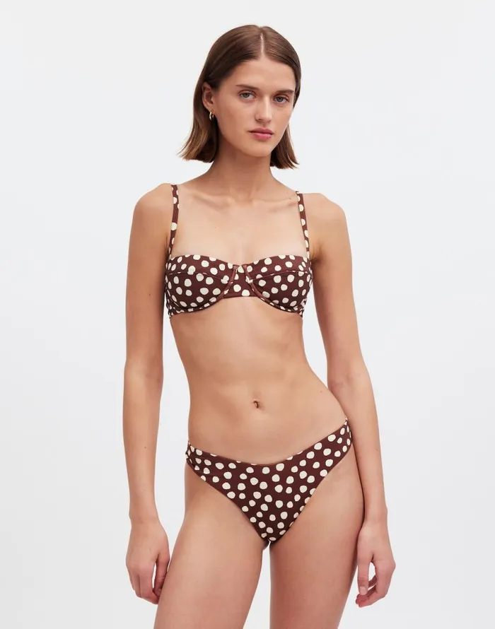 Swim Women Madewell Zulu and Zephyr Currant Spot Bikini Top Currant Spot