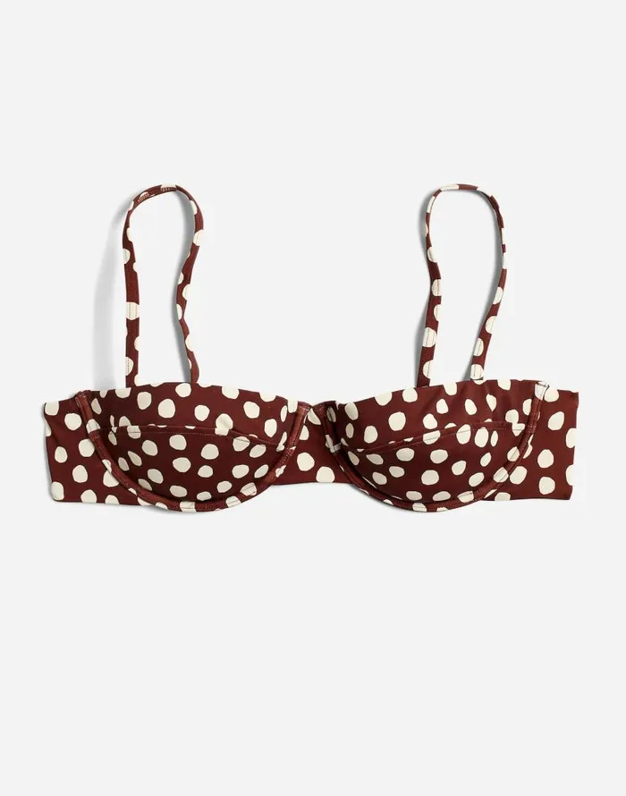 Swim Women Madewell Zulu and Zephyr Currant Spot Bikini Top Currant Spot