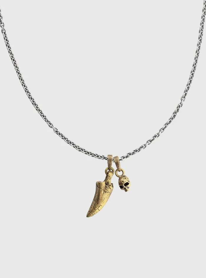 TREX TOOTH AND SKULL PENDANT NECKLACE No Color Men John Varvatos Jewelry