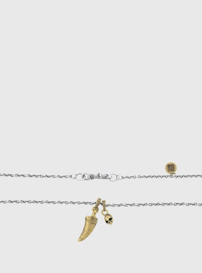 TREX TOOTH AND SKULL PENDANT NECKLACE No Color Men John Varvatos Jewelry TREX TOOTH AND SKULL PENDANT NECKLACE No Color Men John Varvatos Jewelry