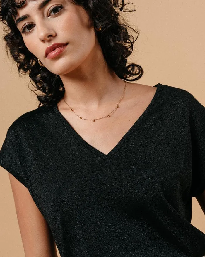 TSHIRT NOIR MALIN Shop Grace and Mila ShortSleeves Tshirts
