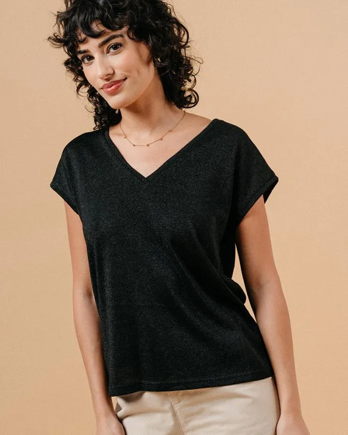 TSHIRT NOIR MALIN Shop Grace and Mila ShortSleeves Tshirts