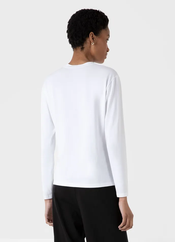 Tshirts and Tops Long Sleeve Boy Fit Tshirt White ussunspel Women Tshirts and Tops Long Sleeve Boy Fit Tshirt White ussunspel Women