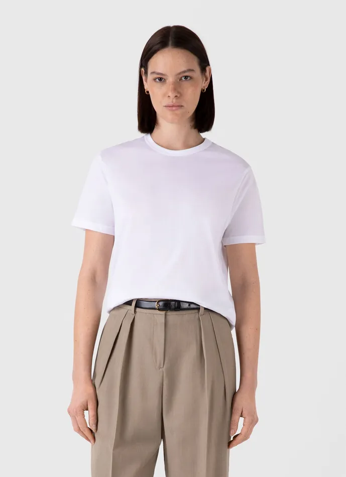 Tshirts and Tops Women Relaxed Fit Tshirt White ussunspel