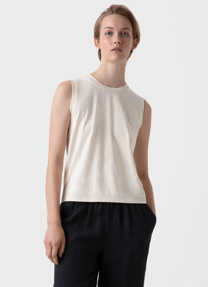 Tshirts and Tops Women ussunspel Boy Fit Tank Undyed