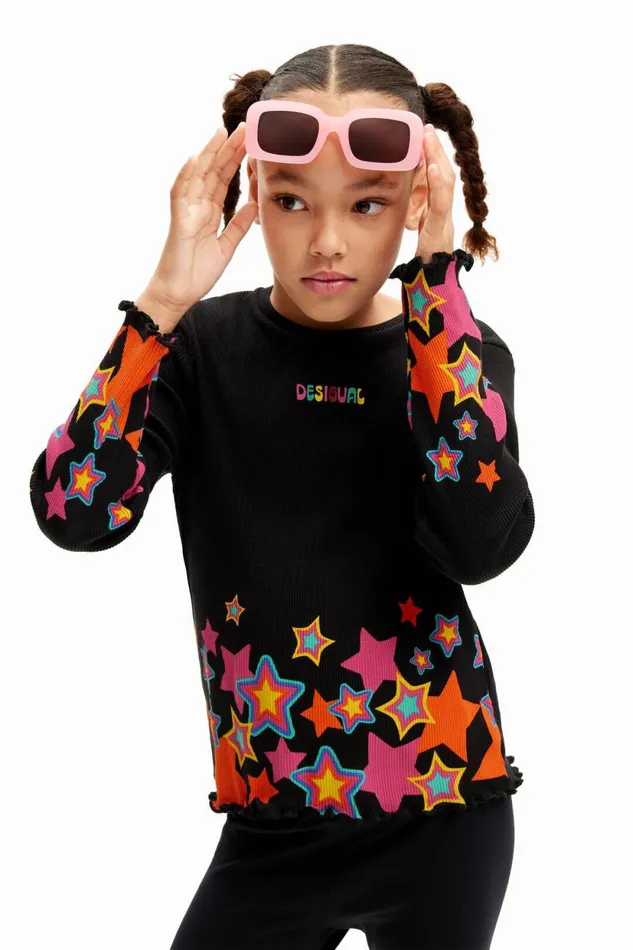 Tshirts And Shirts Kids Desigual Desigual Star Tshirt Black