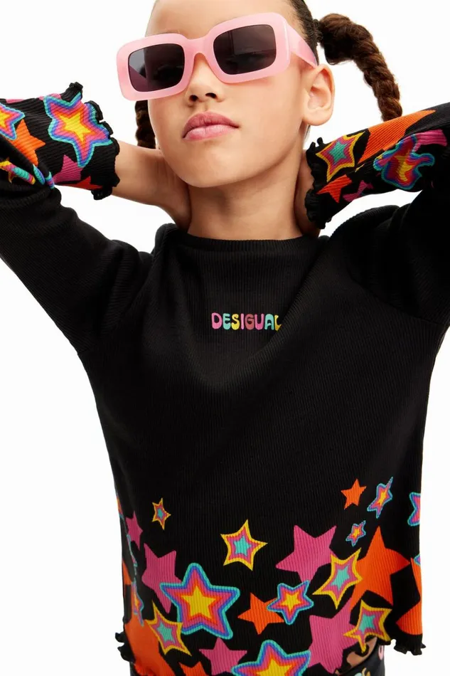 Tshirts And Shirts Kids Desigual Desigual Star Tshirt Black