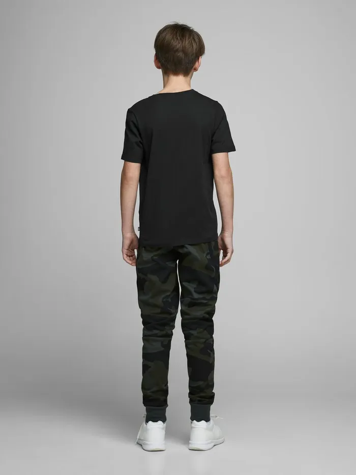 Tshirts JACK and JONES Junior BOYS ORGANIC COTTON TSHIRT Black Black Cheap On Sale