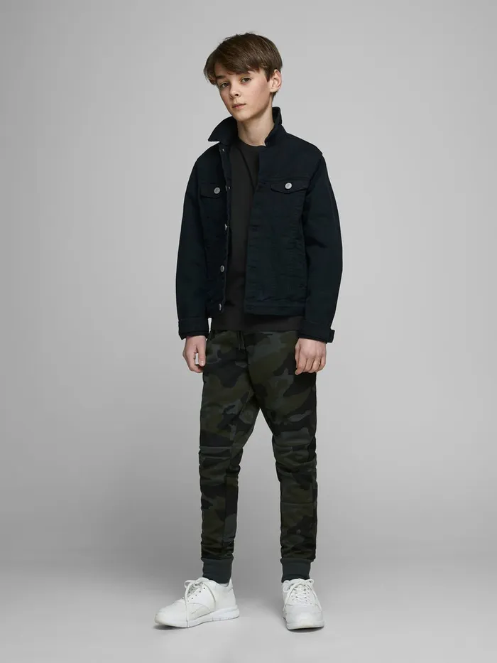 Tshirts JACK and JONES Junior BOYS ORGANIC COTTON TSHIRT Black Black Cheap On Sale