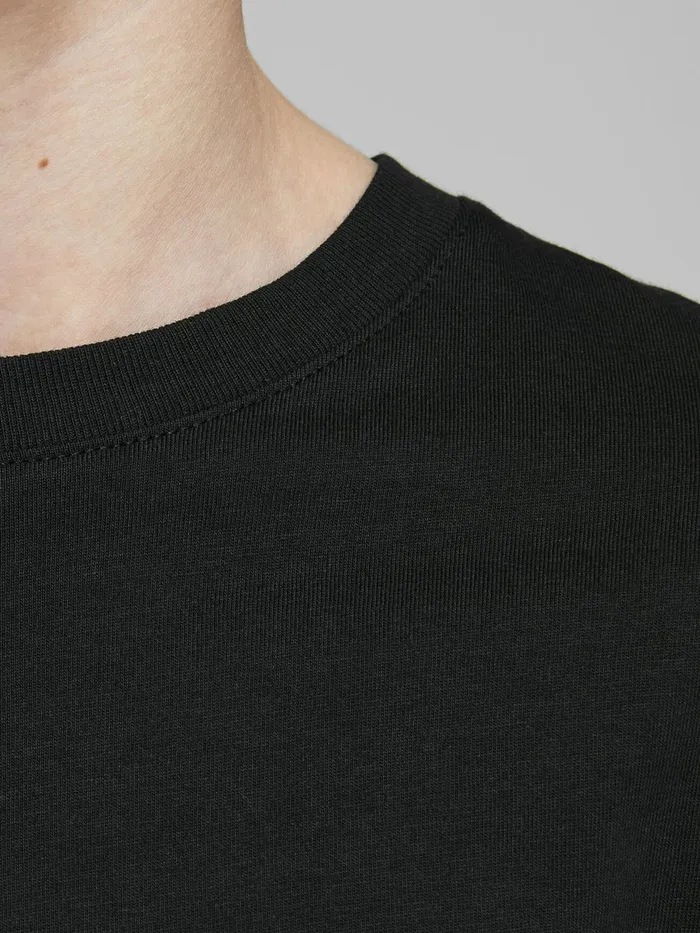 Tshirts JACK and JONES Junior BOYS ORGANIC COTTON TSHIRT Black Black Cheap On Sale