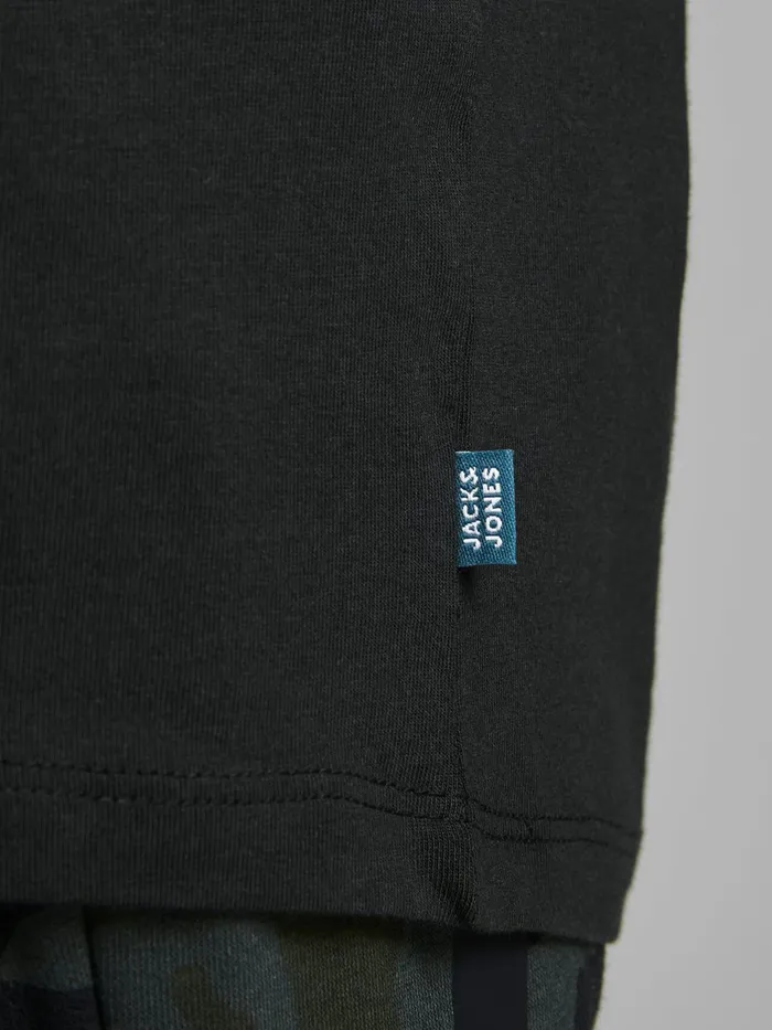 Tshirts JACK and JONES Junior BOYS ORGANIC COTTON TSHIRT Black Black Cheap On Sale