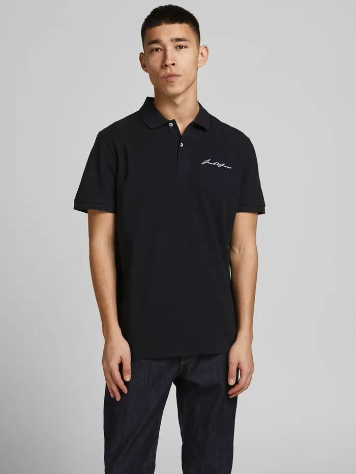 Tshirts JACK and JONES Mens 2PACK CHEST LOGO POLO SHIRT White Tap Shoe Gift 4 You