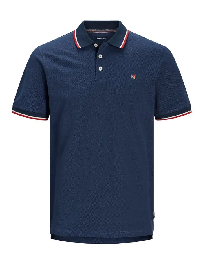 Tshirts JACK and JONES Mens COTTONPIQUE PLUS SIZE POLO Blue Navy Blazer Gift for Friend
