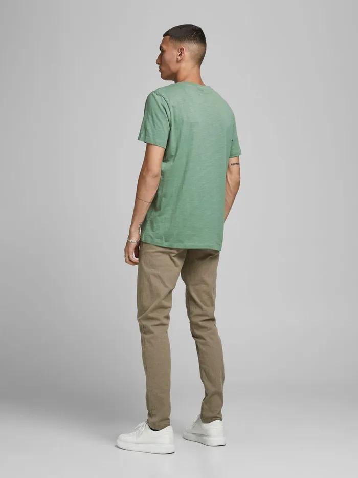 Tshirts JACK and JONES Mens LOGO PRINT TSHIRT Green Sea Spray Popular