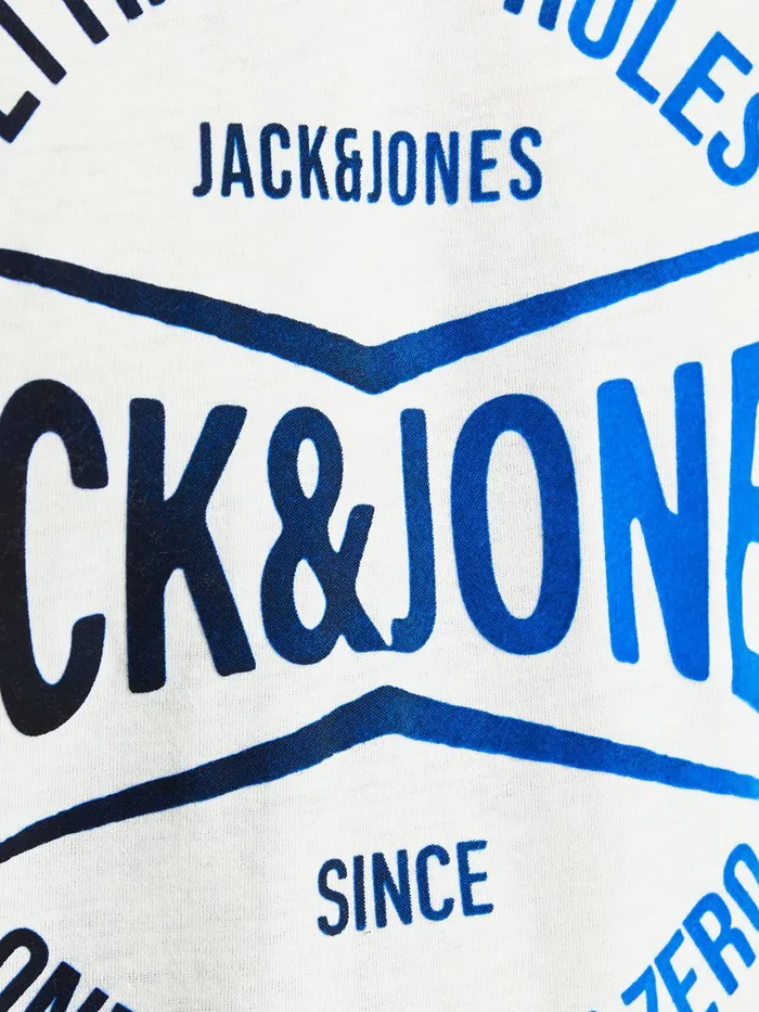 Tshirts JACK and JONES Mens LOGO PRINT TSHIRT White Bright White Gift Ideas