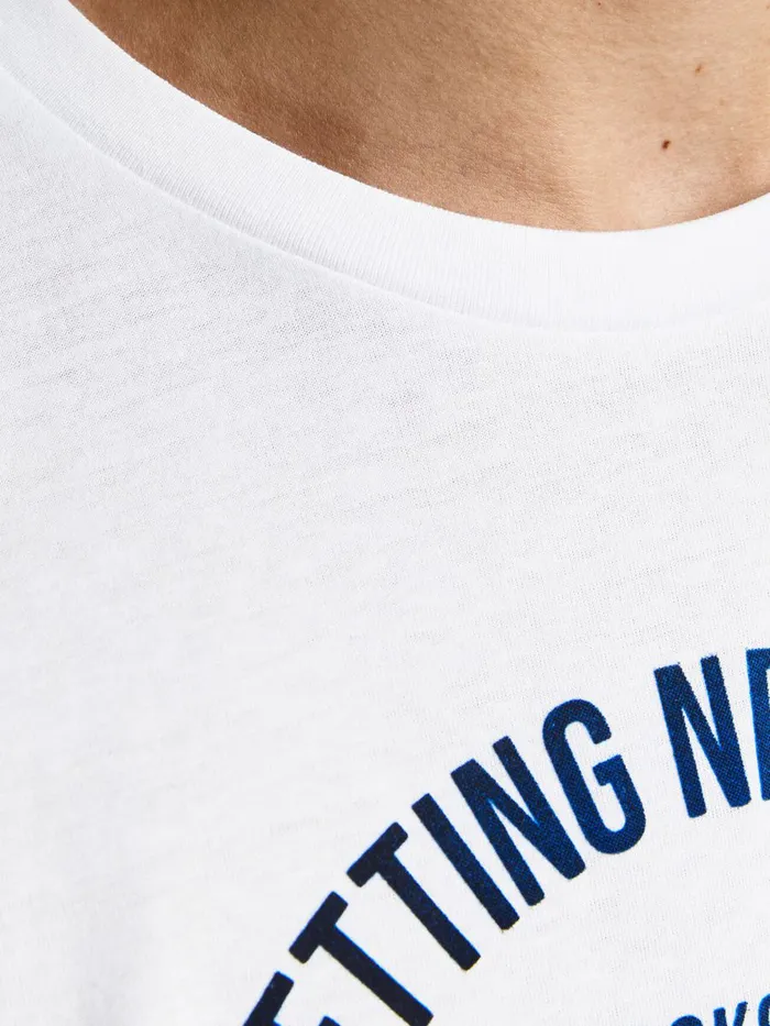 Tshirts JACK and JONES Mens LOGO PRINT TSHIRT White Bright White Gift Ideas