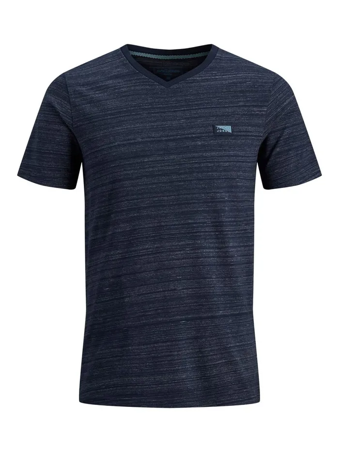 Tshirts JACK and JONES Mens SLIM FIT VNECK TSHIRT Blue Navy Blazer For Sale