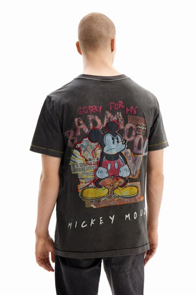 Tshirts Men Desigual Tshirt With Mickey Mouse Drawing Black