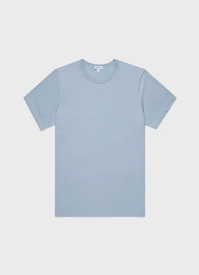 Tshirts Men ussunspel Heavyweight Jersey Tshirt Blue Mist