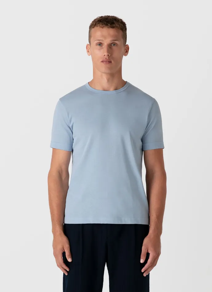 Tshirts Men ussunspel Heavyweight Jersey Tshirt Blue Mist Tshirts Men ussunspel Heavyweight Jersey Tshirt Blue Mist