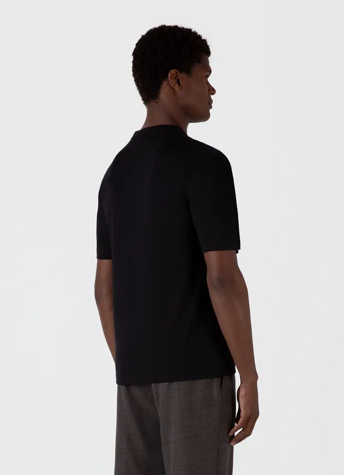 Tshirts Silk Cotton Tshirt Black 8211 ussunspel Men