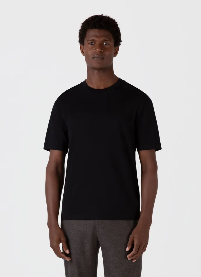 Tshirts Silk Cotton Tshirt Black 8211 ussunspel Men