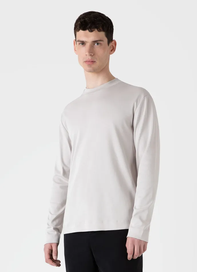Tshirts ussunspel Men Long Sleeve Heavyweight Tshirt Putty Tshirts ussunspel Men Long Sleeve Heavyweight Tshirt Putty