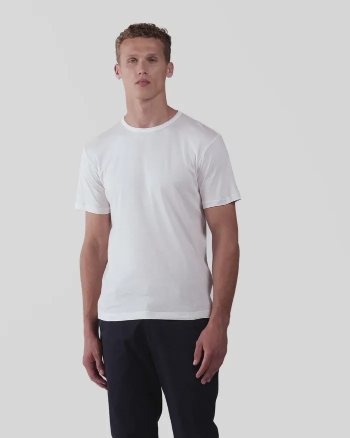 Tshirts ussunspel Men Sea Island Cotton Tshirt White