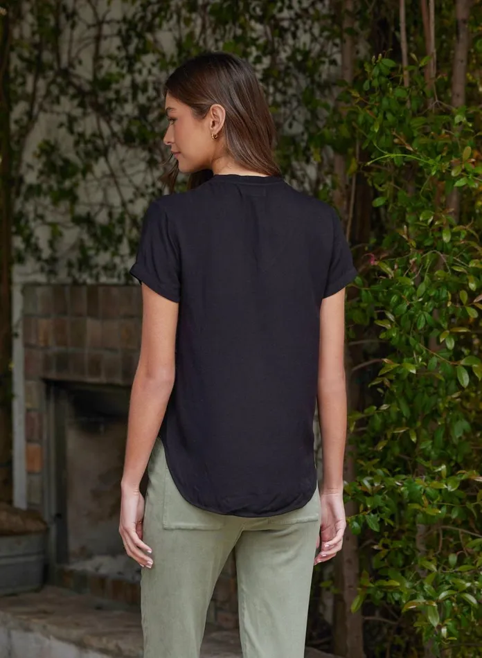 TShirts Women Bella Dahl VNeck Tee 8211 Vintage Black TShirts Women Bella Dahl VNeck Tee 8211 Vintage Black
