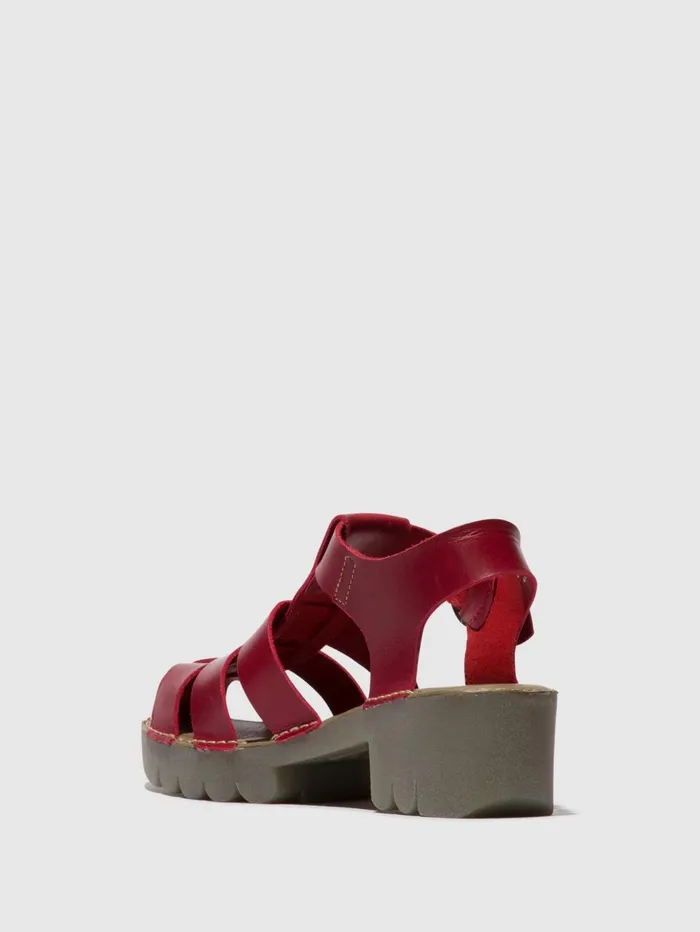 TStrap Sandals EMME511FLY RED Women Fly London Sandals