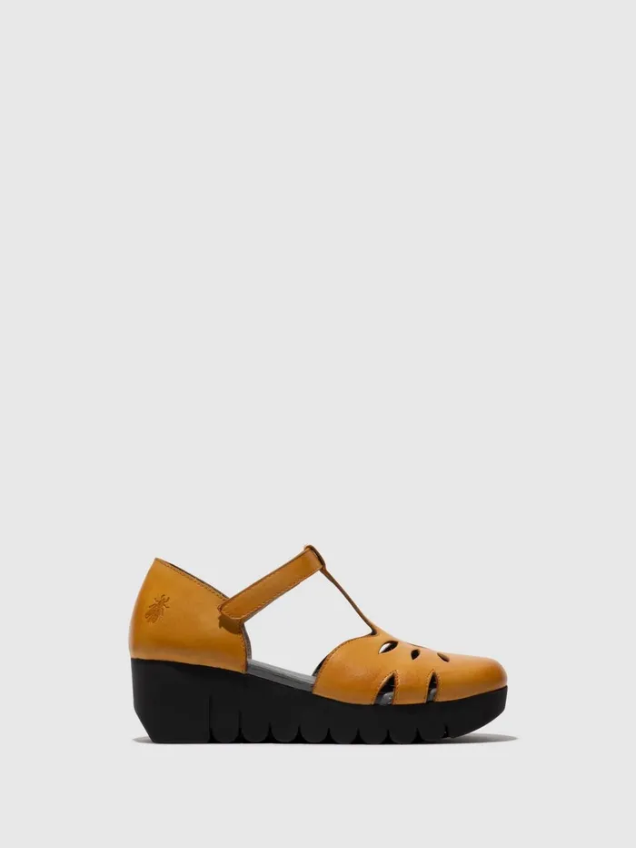 TStrap Sandals VELT224FLY MUSTARD Women Fly London Sandals