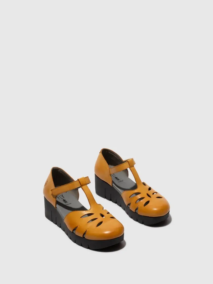 TStrap Sandals VELT224FLY MUSTARD Women Fly London Sandals