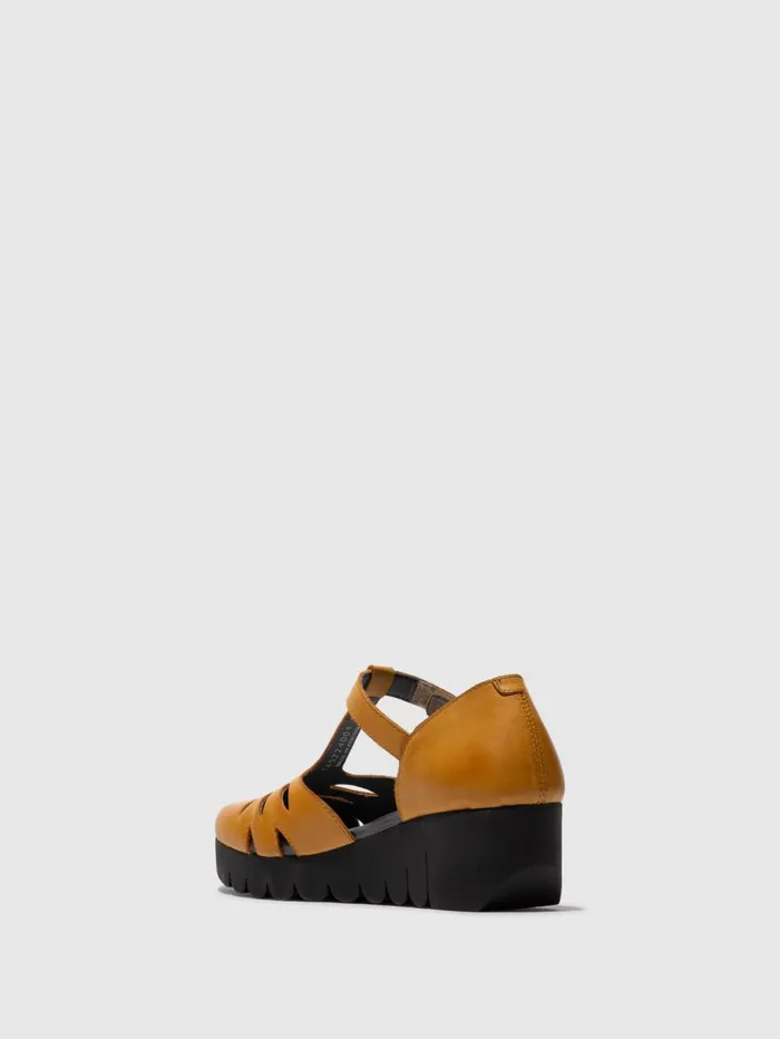TStrap Sandals VELT224FLY MUSTARD Women Fly London Sandals