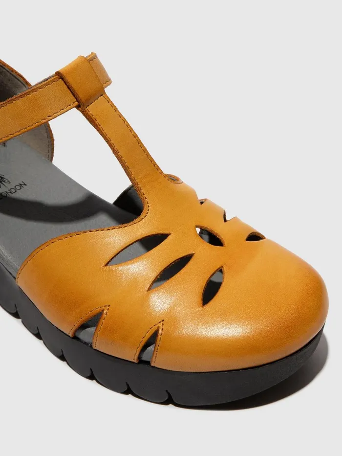 TStrap Sandals VELT224FLY MUSTARD Women Fly London Sandals