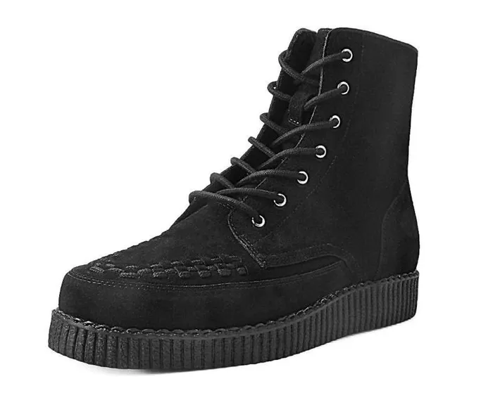 TUK Shoes Boots Men Black Suede 7Eye Viva Low Boot