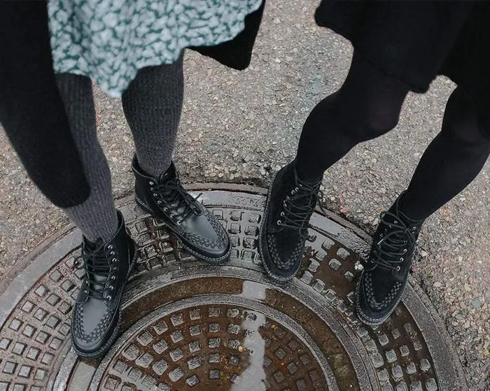 TUK Shoes Boots Men Black Vegan TUKskin 7Eye Viva Low Boot