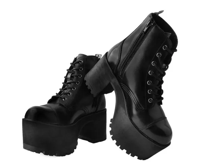 TUK Shoes Boots Women Black BrushOff 7Eye Nosebleed Boot TUK Shoes Boots Women Black BrushOff 7Eye Nosebleed Boot