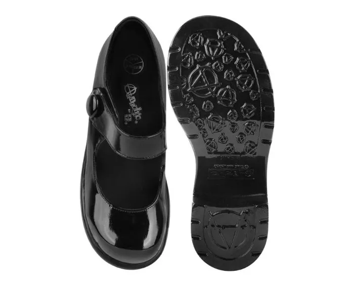 TUK Shoes Mary Janes Women Black Liquid Bubble Mary Jane Platform