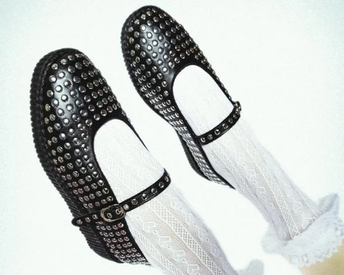 TUK Shoes Mary Janes Women Black TUKskin Flat Stud Viva Low Mary Jane TUK Shoes Mary Janes Women Black TUKskin Flat Stud Viva Low Mary Jane
