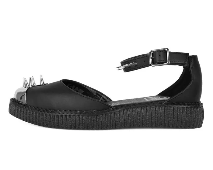TUK Shoes Mary Janes Women Black TUKskin Pointed Spikes Mary Jane Sandal TUK Shoes Mary Janes Women Black TUKskin Pointed Spikes Mary Jane Sandal