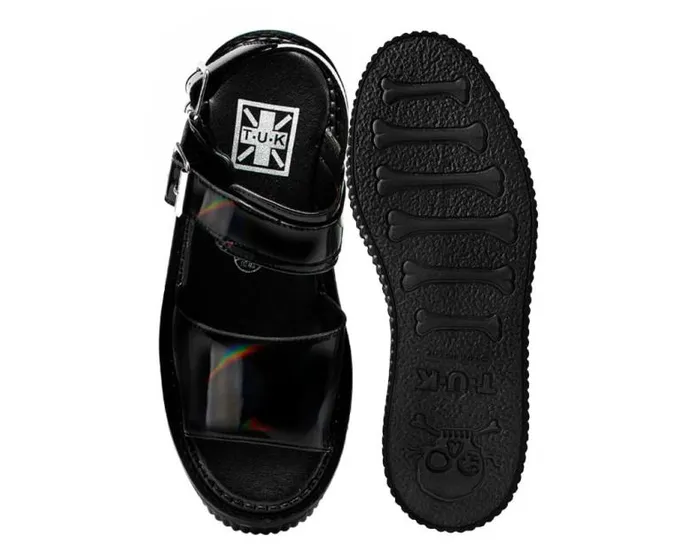 TUK Shoes Platforms Women Black Rainbow Haze Strato Sandal