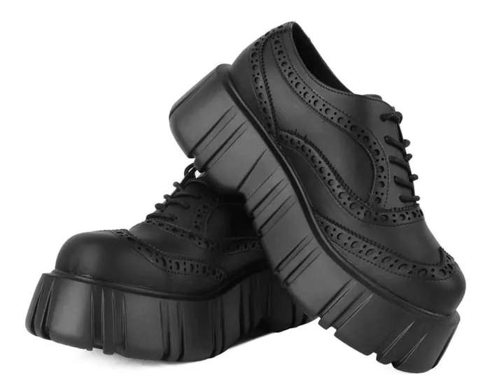 TUK Shoes Platforms Women Black TUKskin Anarchic Airship Brogue TUK Shoes Platforms Women Black TUKskin Anarchic Airship Brogue