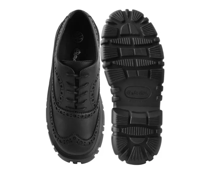 TUK Shoes Platforms Women Black TUKskin Anarchic Airship Brogue TUK Shoes Platforms Women Black TUKskin Anarchic Airship Brogue