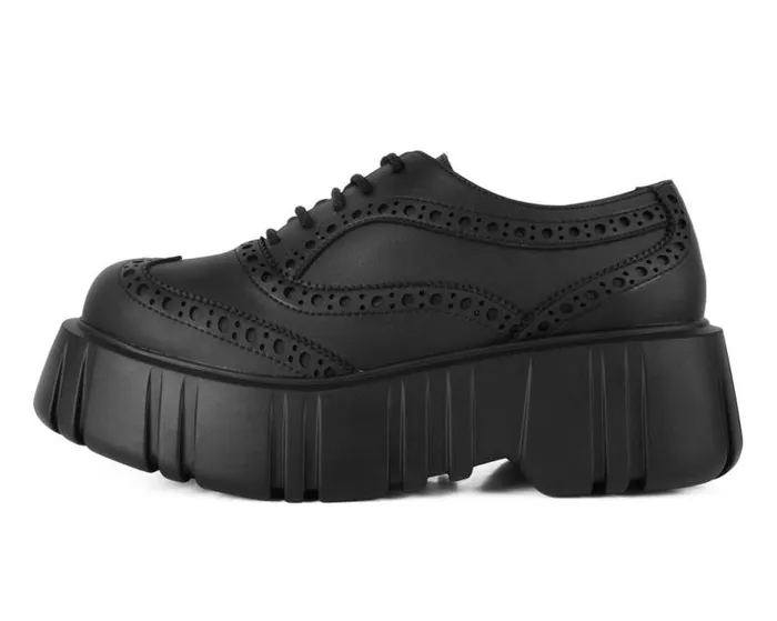 TUK Shoes Platforms Women Black TUKskin Anarchic Airship Brogue TUK Shoes Platforms Women Black TUKskin Anarchic Airship Brogue
