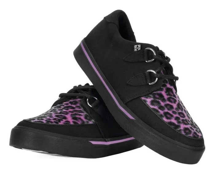 TUK Shoes Sneakers Men Black and Pink Leopard DRing Vegan Sneakers TUK Shoes Sneakers Men Black and Pink Leopard DRing Vegan Sneakers